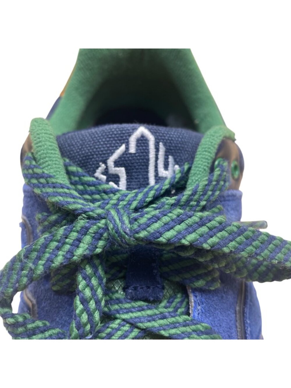 New Balance Boys Blue/Green Suede Lace-Up 574 Athletic Sneakers Size 7 - Picture 8 of 8